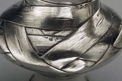 Russian Silver Trompe L'Oeil Kvass Jug